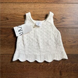 Zara Crochet Knit Tank Top 9-12 Months NWT